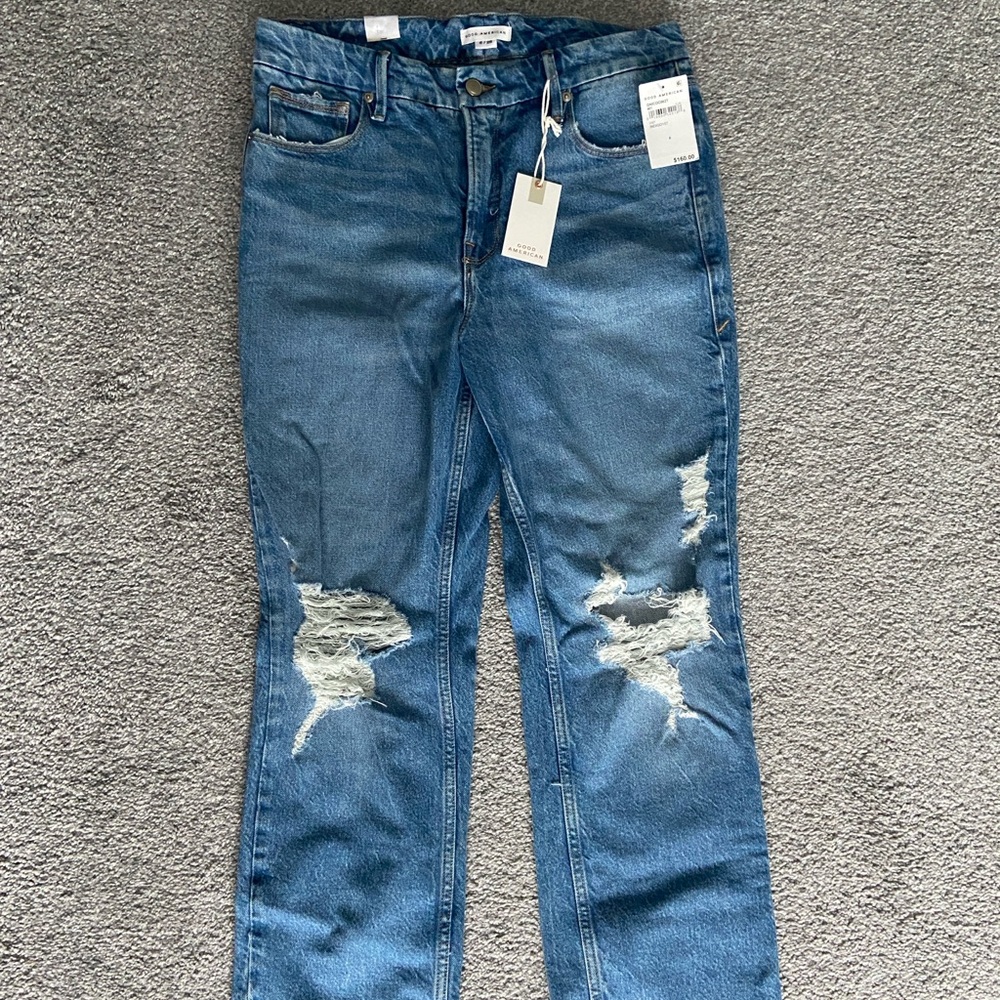 Distressed Good American Jeans - Picture 2 of 11